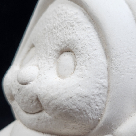 Cute Little 3 3/4" Tall Ready To Paint Ceramic Bisque Snowman With Hat and Scarf - Picture 9 of 10